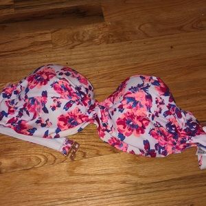 Floral bathing suit top
